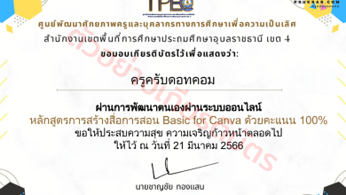 อบรมออนไลน์!! หลักสูตรการสร้างสื่อการสอน Basic for Canva พร้อมรับเกียรติบัตรฟรี จาก สพป. อุบลราชธานี เขต 4