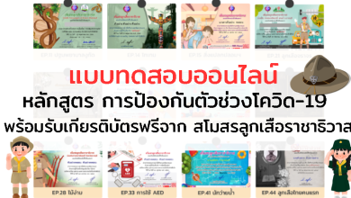 แบบทดสอบออนไลน์ การป้องกันตัวช่วงโควิด-19 พร้อมรับเกียรติบัตรฟรี จาก สโมสรลูกเสือราชาธิวาส